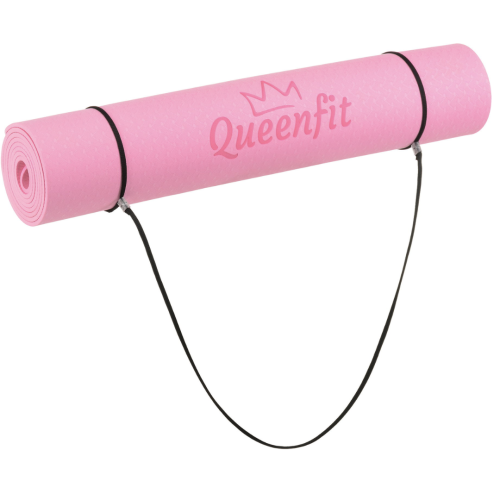 Коврик для фитнеса  Queenfit Premium TPE 0,5 см pink - фото №2